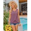 image:imageEkouaer Women Maternity Nursing Pajama Set Breastfeeding Sleepwear Double Layer Sleeveless Top amp Shorts Pregnancy PJSFloral Purplishred