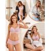 image:imageEkouaer Women Mesh Support Nursing Bra Seamless Ultra Soft Maternity Bras Pregnancy Sleep Bralette with Extra ExtendersDirty Pink