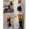 image:imageEkouaer Women Sarong Swimsuit Coverups Chiffon Long Bikini Wraps Sheer Beach Bathing Suit Cover Up1 Black