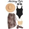 image:imageEkouaer Women Sarong Swimsuit Coverups Chiffon Long Bikini Wraps Sheer Beach Bathing Suit Cover Up3leopard