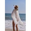image:imageEkouaer Women Sarong Swimsuit Coverups Chiffon Long Bikini Wraps Sheer Beach Bathing Suit Cover Up5swiss Dot  White