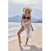 image:imageEkouaer Women Sarong Swimsuit Coverups Chiffon Long Bikini Wraps Sheer Beach Bathing Suit Cover Up5swiss Dot  White