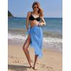 image:imageEkouaer Women Sarong Swimsuit Coverups Chiffon Long Bikini Wraps Sheer Beach Bathing Suit Cover UpAzure