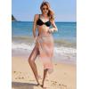 image:imageEkouaer Women Sarong Swimsuit Coverups Chiffon Long Bikini Wraps Sheer Beach Bathing Suit Cover UpBlackBrown Gradient
