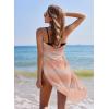 image:imageEkouaer Women Sarong Swimsuit Coverups Chiffon Long Bikini Wraps Sheer Beach Bathing Suit Cover UpBlackBrown Gradient