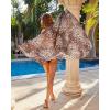 image:imageEkouaer Women Sarong Swimsuit Coverups Chiffon Long Bikini Wraps Sheer Beach Bathing Suit Cover UpBlackleopard