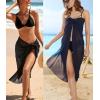 image:imageEkouaer Women Sarong Swimsuit Coverups Chiffon Long Bikini Wraps Sheer Beach Bathing Suit Cover UpBlacknavy Blue