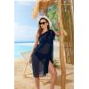 image:imageEkouaer Women Sarong Swimsuit Coverups Chiffon Long Bikini Wraps Sheer Beach Bathing Suit Cover UpBlacknavy Blue