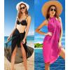 image:imageEkouaer Women Sarong Swimsuit Coverups Chiffon Long Bikini Wraps Sheer Beach Bathing Suit Cover UpBlackpink