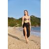 image:imageEkouaer Women Sarong Swimsuit Coverups Chiffon Long Bikini Wraps Sheer Beach Bathing Suit Cover UpBlackprint Dot