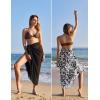 image:imageEkouaer Women Sarong Swimsuit Coverups Chiffon Long Bikini Wraps Sheer Beach Bathing Suit Cover UpBlackprint Dot
