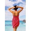 image:imageEkouaer Women Sarong Swimsuit Coverups Chiffon Long Bikini Wraps Sheer Beach Bathing Suit Cover UpBlackred