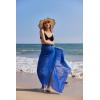image:imageEkouaer Women Sarong Swimsuit Coverups Chiffon Long Bikini Wraps Sheer Beach Bathing Suit Cover UpBlue