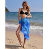 image:imageEkouaer Women Sarong Swimsuit Coverups Chiffon Long Bikini Wraps Sheer Beach Bathing Suit Cover UpBlue Tiedye