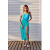 image:imageEkouaer Women Sarong Swimsuit Coverups Chiffon Long Bikini Wraps Sheer Beach Bathing Suit Cover UpBluegreen
