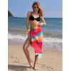 image:imageEkouaer Women Sarong Swimsuit Coverups Chiffon Long Bikini Wraps Sheer Beach Bathing Suit Cover UpColorful Rainbow