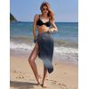 image:imageEkouaer Women Sarong Swimsuit Coverups Chiffon Long Bikini Wraps Sheer Beach Bathing Suit Cover UpGray Gradient