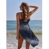 image:imageEkouaer Women Sarong Swimsuit Coverups Chiffon Long Bikini Wraps Sheer Beach Bathing Suit Cover UpGray Gradient