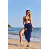 image:imageEkouaer Women Sarong Swimsuit Coverups Chiffon Long Bikini Wraps Sheer Beach Bathing Suit Cover UpNavy Blue