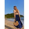 image:imageEkouaer Women Sarong Swimsuit Coverups Chiffon Long Bikini Wraps Sheer Beach Bathing Suit Cover UpNavy Blue