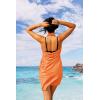 image:imageEkouaer Women Sarong Swimsuit Coverups Chiffon Long Bikini Wraps Sheer Beach Bathing Suit Cover UpOrange
