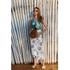 image:imageEkouaer Women Sarong Swimsuit Coverups Chiffon Long Bikini Wraps Sheer Beach Bathing Suit Cover UpPat 22