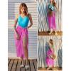 image:imageEkouaer Women Sarong Swimsuit Coverups Chiffon Long Bikini Wraps Sheer Beach Bathing Suit Cover UpPink