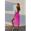 image:imageEkouaer Women Sarong Swimsuit Coverups Chiffon Long Bikini Wraps Sheer Beach Bathing Suit Cover UpPink