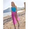 image:imageEkouaer Women Sarong Swimsuit Coverups Chiffon Long Bikini Wraps Sheer Beach Bathing Suit Cover UpPink