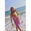 image:imageEkouaer Women Sarong Swimsuit Coverups Chiffon Long Bikini Wraps Sheer Beach Bathing Suit Cover UpPink Art Stripe