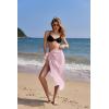 image:imageEkouaer Women Sarong Swimsuit Coverups Chiffon Long Bikini Wraps Sheer Beach Bathing Suit Cover UpPure Pink