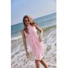 image:imageEkouaer Women Sarong Swimsuit Coverups Chiffon Long Bikini Wraps Sheer Beach Bathing Suit Cover UpPure Pink