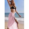 image:imageEkouaer Women Sarong Swimsuit Coverups Chiffon Long Bikini Wraps Sheer Beach Bathing Suit Cover UpPure Pink