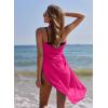 image:imageEkouaer Women Sarong Swimsuit Coverups Chiffon Long Bikini Wraps Sheer Beach Bathing Suit Cover UpRose Red 2