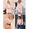 image:imageEkouaer Women Satin Sleep Shirt Long Sleeve Nightgown Button Down Nightshirt Silk Sleepwear Soft Pajama Dress Sleep DressLight Pink