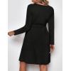image:imageEkouaer Womens Maternity Dress Rib Knit Long Sleeve Pregnancy Dresses Crewneck Pregnant Clothes with BeltBlack
