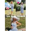 image:imageEkouaer Womens Maternity Dress Rib Knit Sleeveless Tank Side Slit Bodycon Dresses Pregnancy Clothes SXXLLight Blue