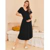 image:imageEkouaer Womens Maternity Nightgown for Hospital Pregnancy Long Nightgowns Nursing Night Gown for BreastfeedingBlack
