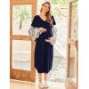 image:imageEkouaer Womens Maternity Nightgown for Hospital Pregnancy Long Nightgowns Nursing Night Gown for BreastfeedingNavy Blue