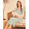 image:imageEkouaer Womens Maternity Nightgown for Hospital Pregnancy Long Nightgowns Nursing Night Gown for BreastfeedingSage Green