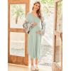 image:imageEkouaer Womens Maternity Nightgown for Hospital Pregnancy Long Nightgowns Nursing Night Gown for BreastfeedingSage Green