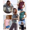 image:imageEkouaer Womens Maternity Shirts 3 Packs Flying Short Sleeve Pregnancy Tops Side Ruched Tunic Blouse Mama Clothes SXXLBlack  White  Brown3pcs