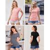image:imageEkouaer Womens Maternity Shirts 3 Packs Round Neck Short Sleeve Side Ruched Swiss Dot T Shirt Tops SXXLBlackDark GreyDirty Pink