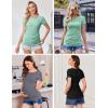 image:imageEkouaer Womens Maternity Shirts 3 Packs Round Neck Short Sleeve Side Ruched Swiss Dot T Shirt Tops SXXLBlackDark GreyIce Green