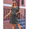 image:imageEkouaer Womens Nursing Dress Summer Short Sleeve Patchwork Maternity Breastfeeding Knee Length DressBlack Blue Floral