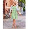 image:imageEkouaer Womens Nursing Dress Summer Short Sleeve Patchwork Maternity Breastfeeding Knee Length DressGreen Floral
