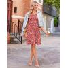 image:imageEkouaer Womens Nursing Dress Summer Short Sleeve Patchwork Maternity Breastfeeding Knee Length DressRed Daisy Floral