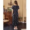image:imageEkouaer Womens Nursing Dress Summer V Neck Short Sleeve Maternity Split Long Dresses for Breastfeeding with Pockets SXXLBlackfloralwhite