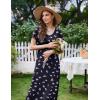 image:imageEkouaer Womens Nursing Dress Summer V Neck Short Sleeve Maternity Split Long Dresses for Breastfeeding with Pockets SXXLBlackfloralwhite