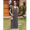 image:imageEkouaer Womens Nursing Dress Summer V Neck Short Sleeve Maternity Split Long Dresses for Breastfeeding with Pockets SXXLDark Grey